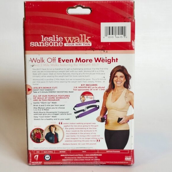 AMAZING Leslie Sansone Walking DVD Box Set BNIP RETRO Fitness WITH Belt and DVD - Picture 6 of 8
